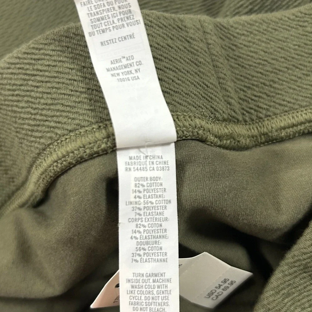 OFFLINE by Aerie Skort Womens M Green Ribbed Ruffle Fit‎ & Flare Activewear NWT